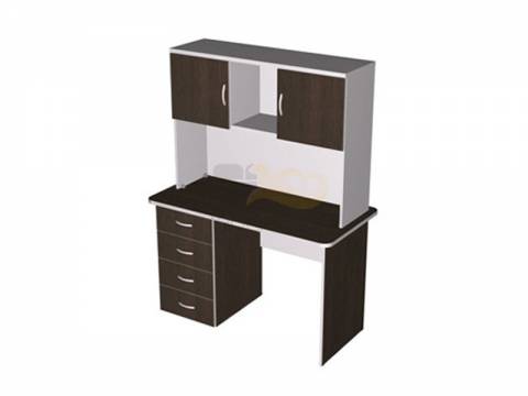 Стол письменный с тумбой правый с надставкой 2-ярусной ПСт1.14Пр-ПН2.14-ПД1