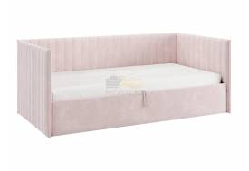 Кровать-софа с подъемным механизмом Твикс цвет велюра нежно-розовый
