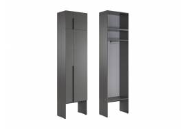 Шкаф двухдверный с антресолью Баско К2 графит