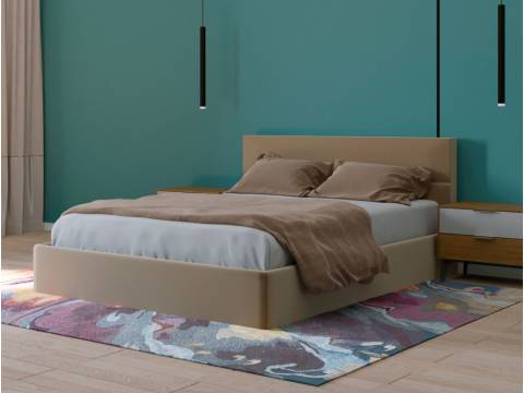 Кровать Бали с подъемным механизмом 160 Бежевый велюр