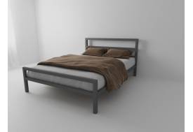 Кровать металлическая Комфорт 1400 серая