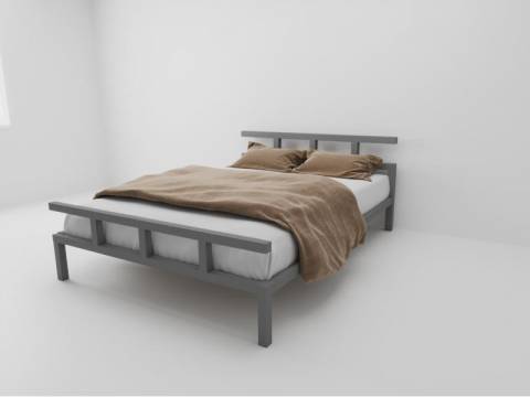 Кровать металлическая Лофт 1600 серая