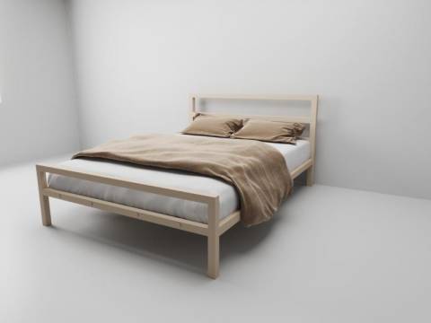 Кровать металлическая Комфорт 1800 бежевая
