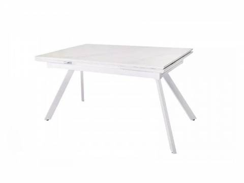 Стол раздвижной Атлант 1800 мрамор белый/белый муар