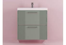 Тумба Альба 60 подвесная 2 ящика раковина Океан 60 мята