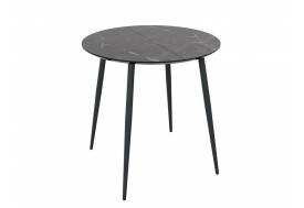 Стол раздвижной Орфей.4 пластик мрамор анкара, черный ral 9005 -комплект ног №4