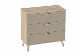 Комод 3 ящика Гавана Светло-серый