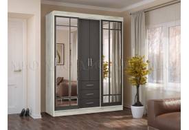 Шкаф-купе Маэстро Графит, Дуб Крафт Белый