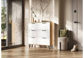 Обувница (1000) Флэш Браш Вайт, Дуб Крафт