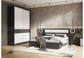 Спальня Роджина Графит/Дуб Крафт Белый