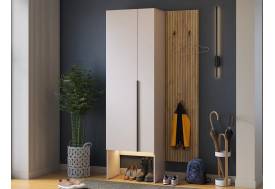 Прихожая Мебельсон К18 дуб крафт золотой/кашемир