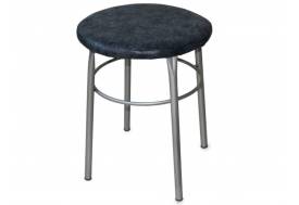 Табурет круглый ДХ-10 обивка черный