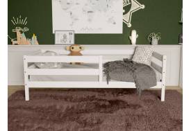 Кровать-софа детская с бортиками белый 80х160 см