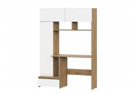 Стол компьютерный Некст 1 Дуб Золотой/Белый