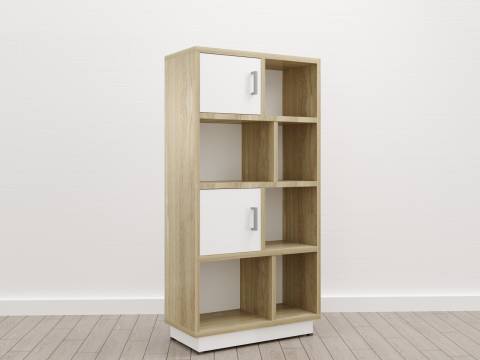 Стеллаж малый (E-10) Eclectic eco Дуб рокпайл-белый