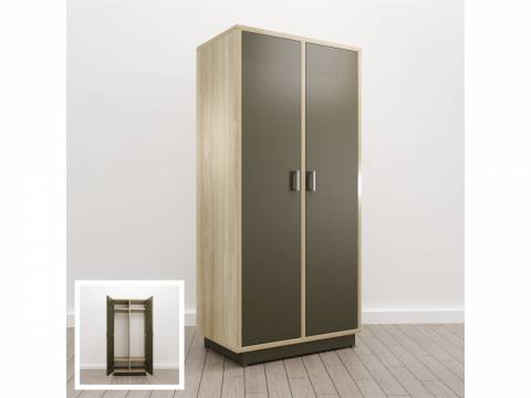 Шкаф глубокий для одежды (Е-15) Eclectic eco Дуб рокпайл-Скала