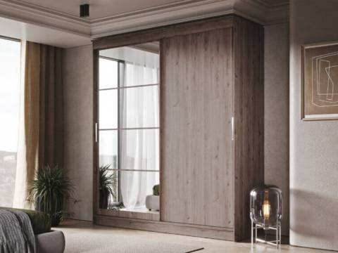 Шкаф-купе Гранд-1 2000 Дуб Горный-двери Зеркало-ЛДСП