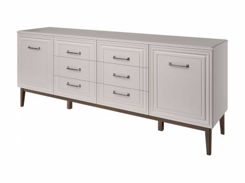Комод 6 ящиков 2 двери Гориция Льняной