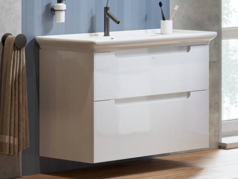 Тумба с раковиной Berta 105 белая