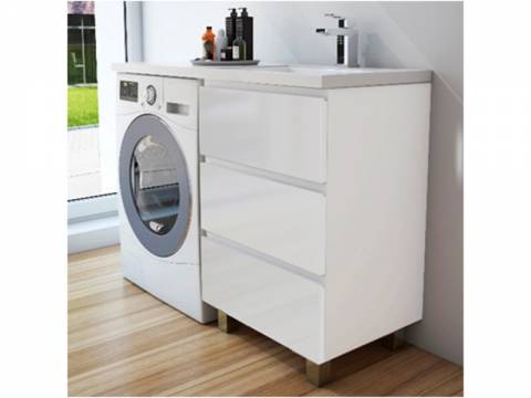 Тумба с раковиной Dallas Luxe 1050 напольная 3 ящика правая