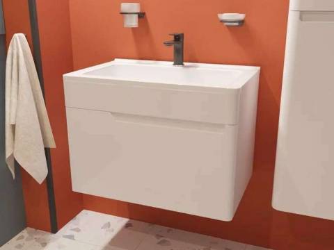 Тумба с раковиной Kare Luxe 700 навесная 1 ящик