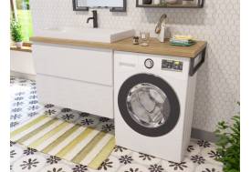 Тумба с раковиной Malibu Luxe 1550 левосторонний подвесной 2 ящика