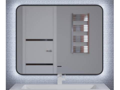 Зеркало Uperwood Modul черное холодная подсветка 65х80 см