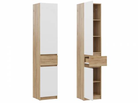 Шкаф ШК-001 ЛДСП Бостон Лайт Фасад Белый