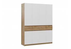 Шкаф ШК-004 ЛДСП Бостон Лайт Фасад Белый