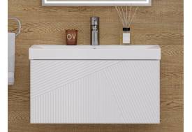 Тумба с раковиной Edge 70 подвесной белый