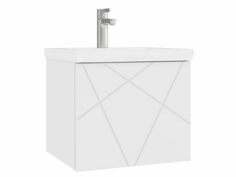 Тумба Geometry 500-0-1 Como навесная белый