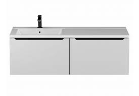 Тумба с раковиной Uperwood Tanos 120 см подвесная левая белый/графит