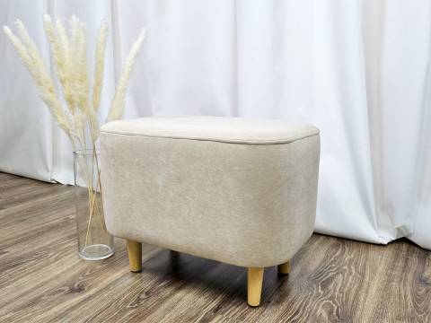 Пуф овальный Lekki велюр Cream