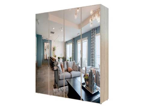 Шкаф Гранд ГШК/2-21-20-1111 (двери тип 1) с четырьмя зеркалами