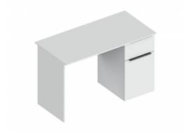 Стол письменный Вита правый белый лофт
