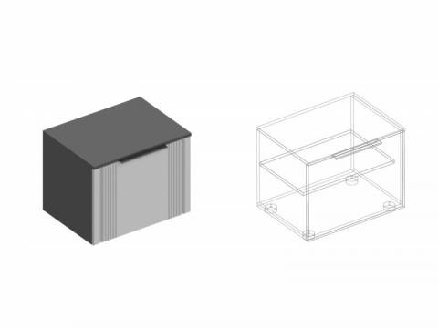 Тумба Вита 1-створка 600 тёмно серый лофт