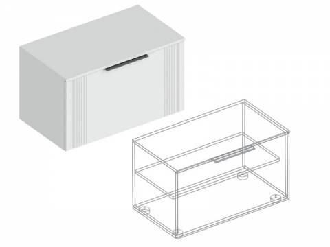 Тумба Вита 1-створка 800 белый лофт