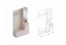 Прихожая Тефия с зеркалом правая