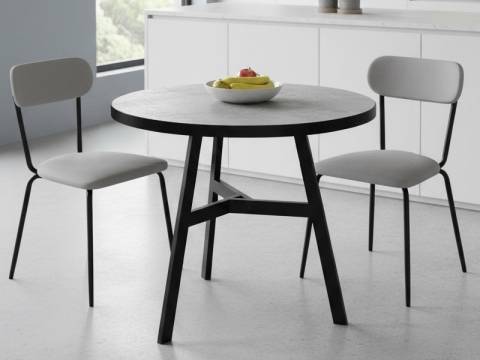 Стол Эрвин Камень светлый кромка черная