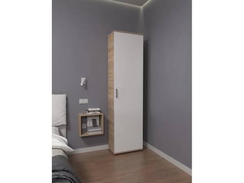 Шкаф со штангой и полками арт. 521 дуб сонома/белый