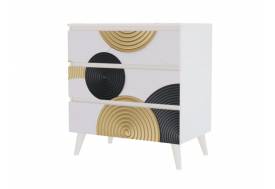 Комод 2 ЛДСП Фант Белый/Круги
