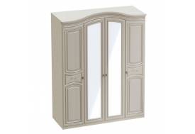 Шкаф 4-х дверный Николь Ясень жемчужный/Ваниль