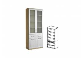 Шкаф МЦН 2-х дверный 800 со стеклом Юниор-7 ЮН-6