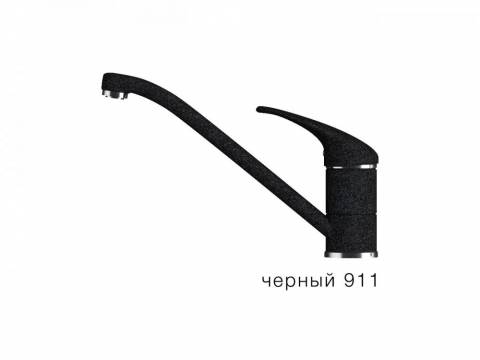 Смеситель для кухни низкий Эко Tolero Черный 911