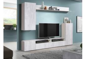 Стенка Прага 3 бетон пайн белый