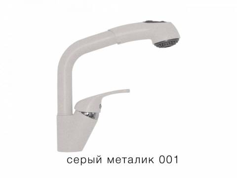 Смеситель для кухни Высокая лейка Tolero Серый металлик 001